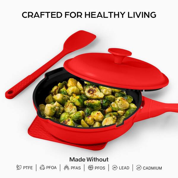 GRANITESTONE Zuka Everyday Pan 1.25 qt. Aluminum 10 in 1 Ceramic