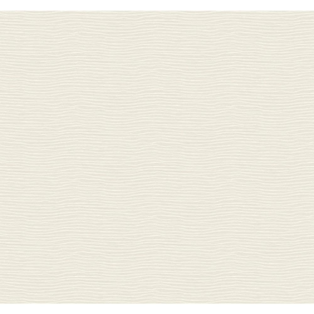 M25035 Off white textured wave lines faux fabric Modern Wallpaper