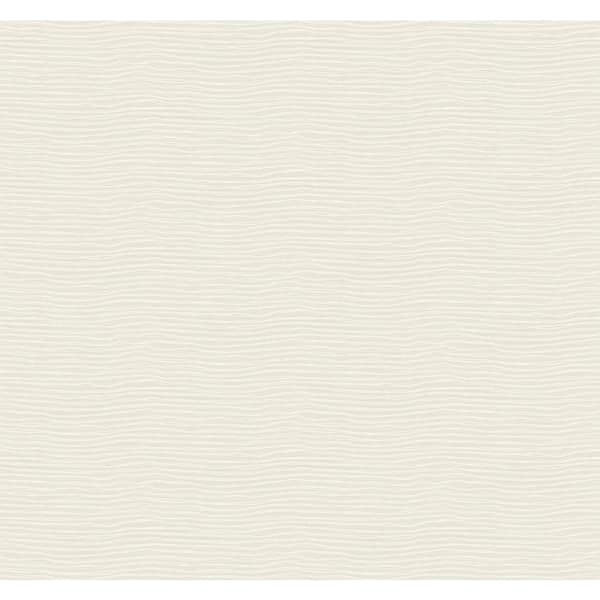 CASA MIA Wavy Textured Lines Silk Off White Paper Non-Pasted Strippable Wallpaper Roll (Cover 60.75 sq. mt.)