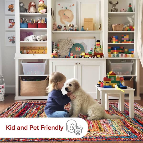 nuLOOM Tammara Colorful Braided Multi 3 ft. x 10 ft. Runner Rug