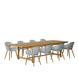 Sorrento 9-Piece Wood Rectangular Outdoor Dining Set
