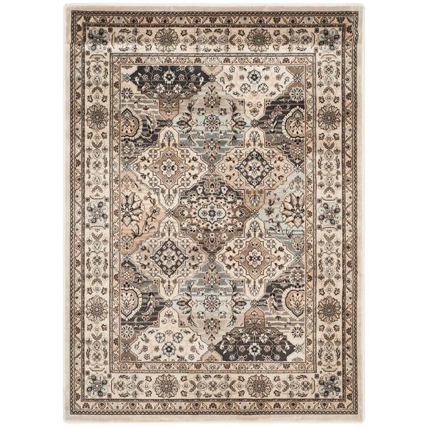 Style Selections 2 X 6 (ft) Brown Indoor Border Machine Washable Runner Rug  in the Rugs department at