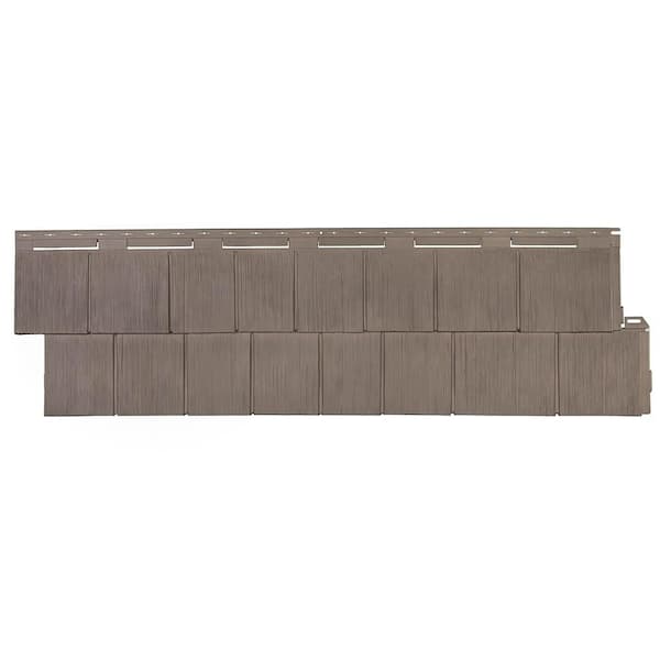 Novik Shake RS - 14.5 in. x 48.75 in. Rough Sawn Shake in Weathered Blend (48.84 sq. ft. per Box) Plastic Shake Vinyl Siding