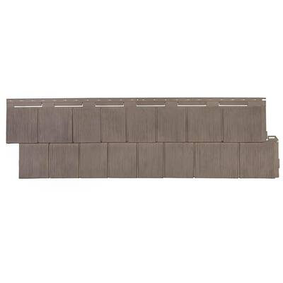 Shake RS - 14.5 in. x 48.75 in. Rough Sawn Shake in Weathered Blend (48.84 sq. ft. per Box) Plastic Shake Vinyl Siding