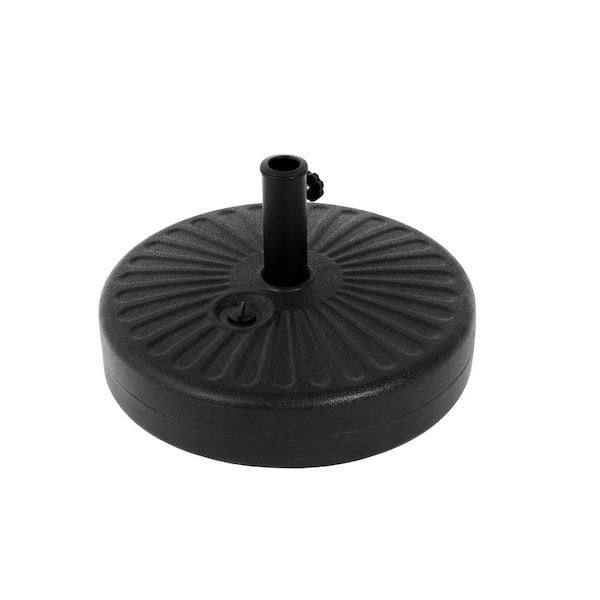 83 lb. Capacity Plastic Patio Umbrella Base in Black, Can be Weighed with 83-Pounds of Sand or 19-Liters of Water