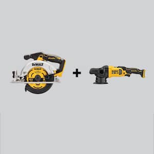 20V MAX Cordless Brushless 6-1/2 in. Circular Saw and Cordless Brushless 5 in. VS Random Orbit Polisher (Tools-Only)