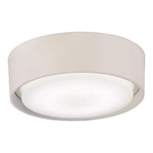 Simple 1-Light LED Flat White Ceiling Fan Light Kit