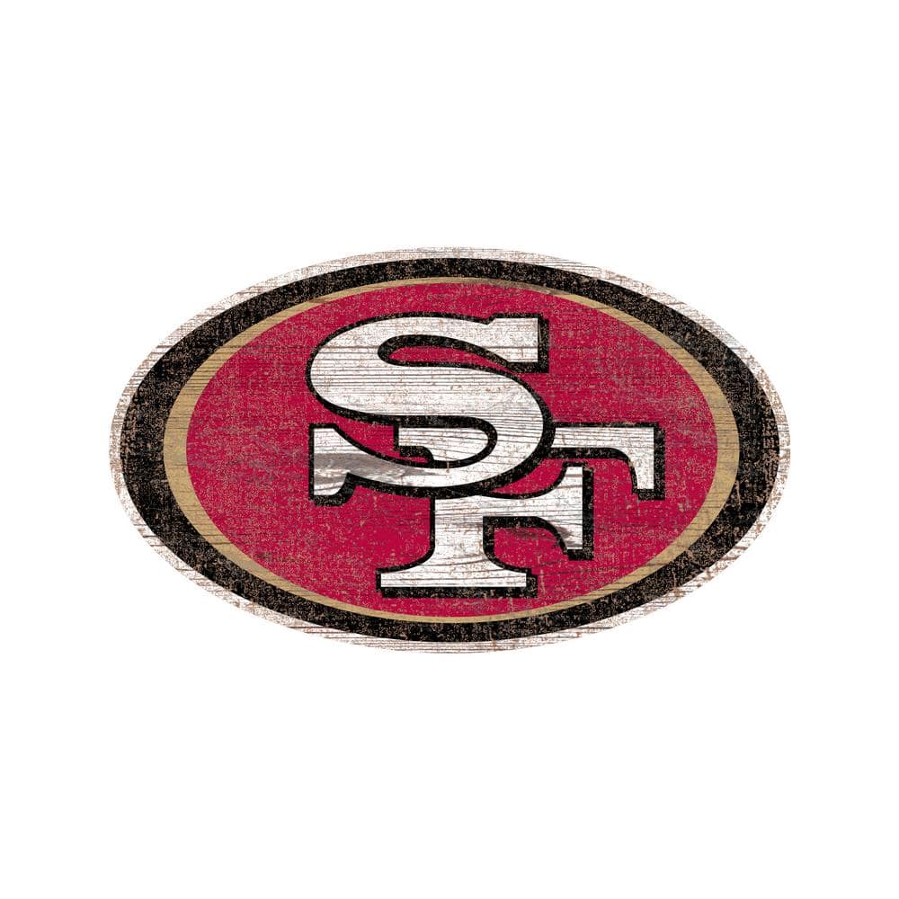 Adventure Furniture NFL Indoor San Francisco 49ers Distressed Logo Cutout  Wood Sign N0843-SFF - The Home Depot