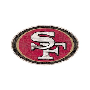 NFL Indoor San Francisco 49ers Distressed Logo Cutout Wood Sign
