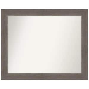 Alta Brown Grey 32.5 in. W x 26.5 in. H Rectangle Non-Beveled Framed Wall Mirror in Gray