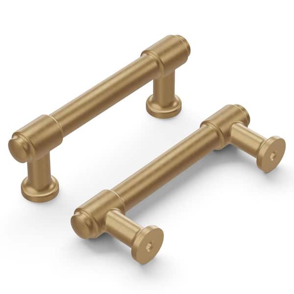 HICKORY HARDWARE Piper Collection Pull 3 in. (76 mm) Center to Center Champagne Bronze Finish Modern Bar Pull (1 Pack )