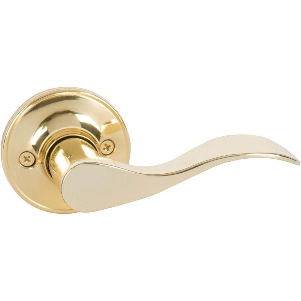 Callan Bennett Bright Brass Right-Handed Dummy Door Lever