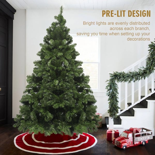 INMITOM 6ft Full Fir Hinged Artificial Christmas Tree, Unlit