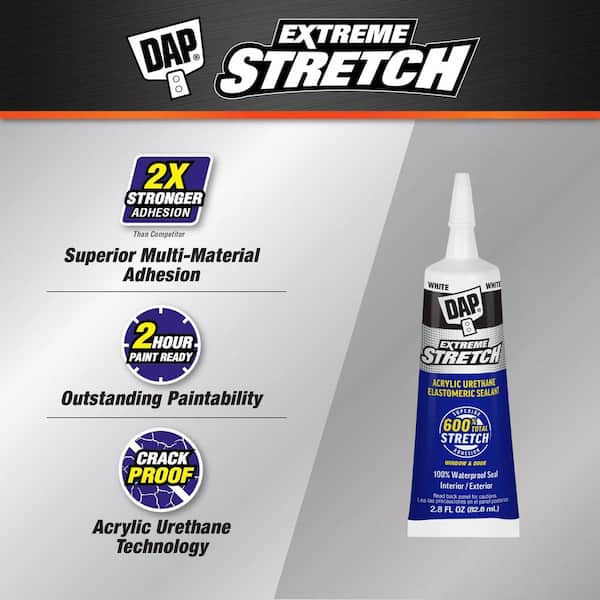 Extreme Stretch 2.8 oz. White Acrylic Urethane Premium Elastomeric Sealant (6-Pack)