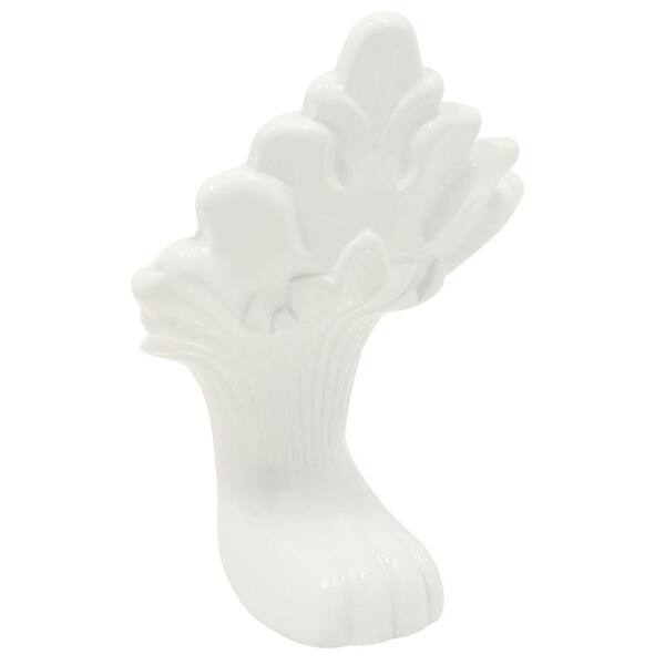 Elizabethan Classics 20 in. L x 7 in. W x 8 in. D Lion Paw Foot for Double Slipper Cast Iron Tub in White