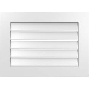30 in. x 22 in. Vertical Surface Mount PVC Gable Vent: Functional with Standard Frame