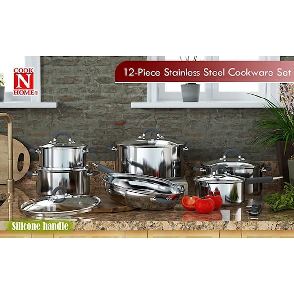 NuWave Pro-Smart SS 9 Piece Cookware Set - Silver