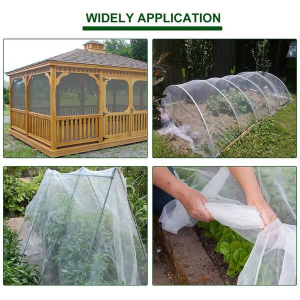 Agfabric 8 ft. x 10 ft. Insect Barrier Bug Net Mosquito Net Garden Netting Protecting Plants Vegetables Flowers Fruits