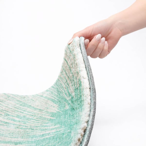Dream Shag Premium Machine Washable Abstract ADS642 Teal 2 ft. x 3 ft. Accent Rug