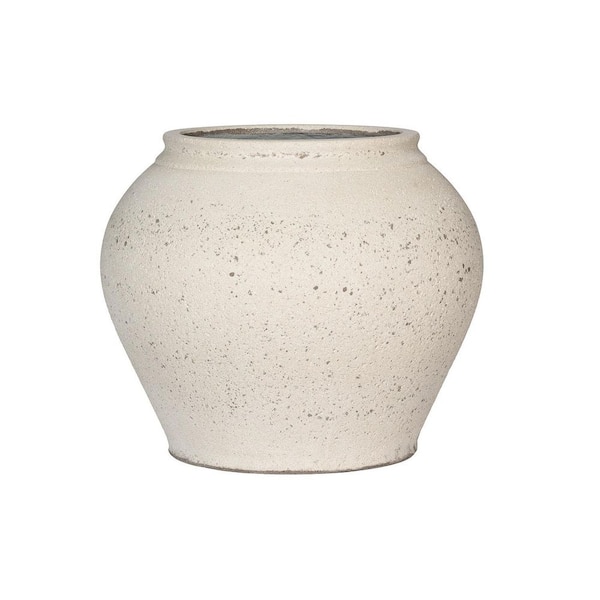 27 in. W Zeus L Ficonstone Mediterranean Planter Indoor/Outdoor, Chalk White