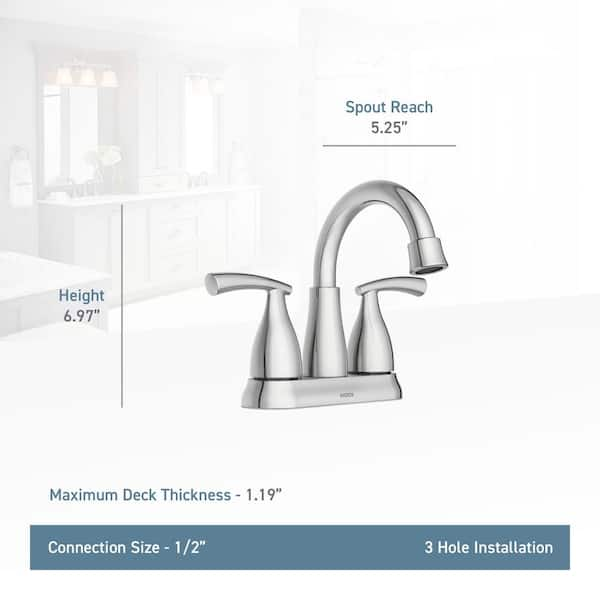 NEW MOEN outlets Essie 2-Handle 4 in. Centerset Bathroom Faucet in Mediterranean Bronze