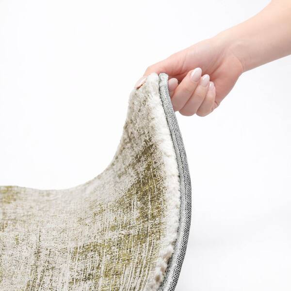 Dream Shag Premium Machine Washable Abstract ADS838 Pearl 5 ft. x 7 ft. 6 in. Area Rug