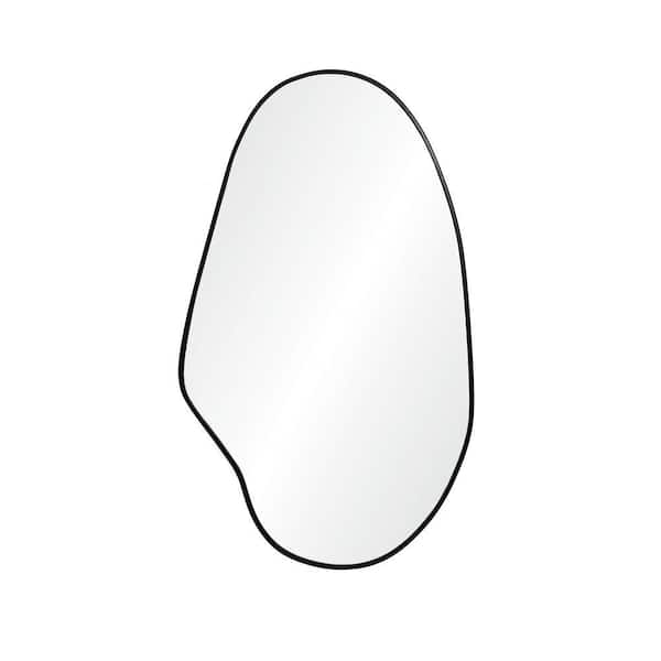 22.99 in. W x 38.98 in. H Black Oval Framed Bathroom Vanity Wall Mirror