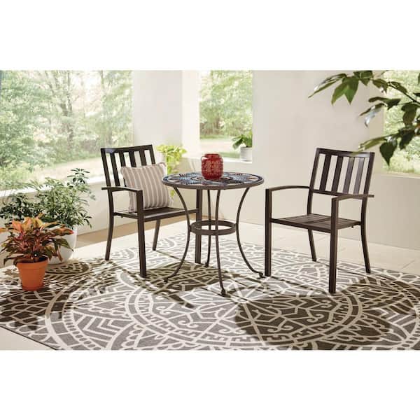 StyleWell Mix and Match 28 in. Metal and Glass Mosaic Patio