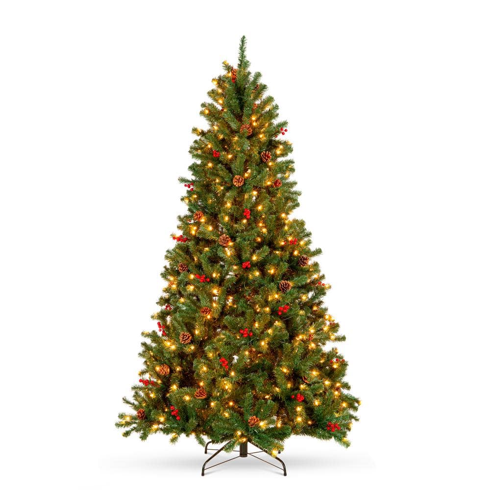 Tree Logging Site Best Choice Products 7.5ft. Pre-Lit Incandescent Pre-Decorated Spruce ...