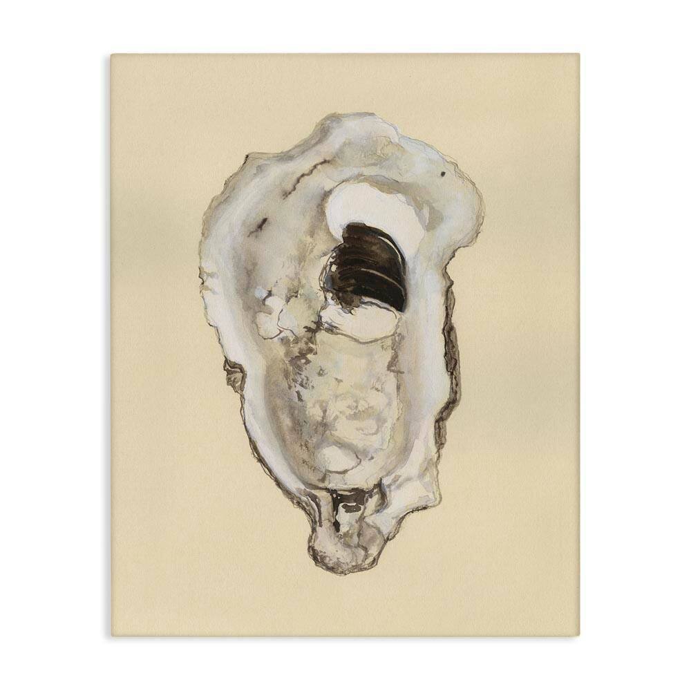 Aquatic Oyster on Beige by Michael Willett Unframed Coastal Graphic Art Print 48 in. x 36 in. price history on PriceWatchPro