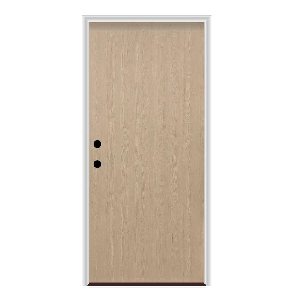 36 in. x 80 in. Right-Hand/Inswing Flush Oak Fiberglass Prehung Door price history on PriceWatchPro