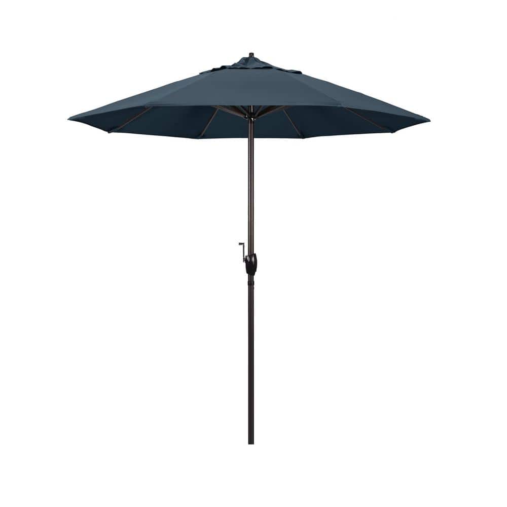7.5 ft. Bronze Aluminum Market Auto-Tilt Crank Lift Patio Umbrella in Sapphire Pacifica price history on PriceWatchPro