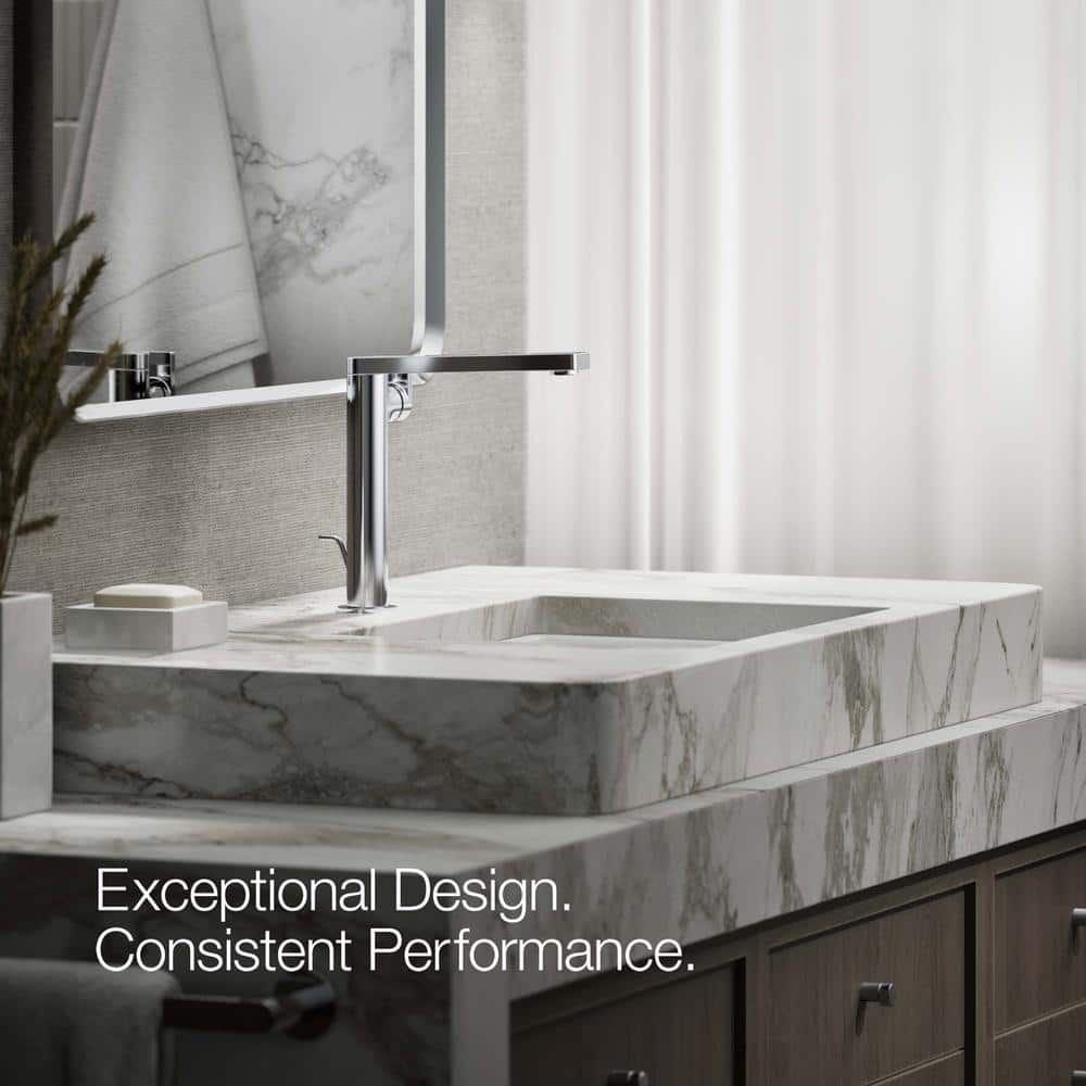 Sleek Polished Chrome Single-Handle Vessel Sink Faucet