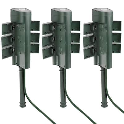 Home Accents Holiday 6 ft. 16/2 3-Outlet Extension Cord with Footswitch,  Green KAB-13 - The Home Depot