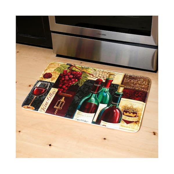 Wine Mat Wine Cellar 30 in. x 20 in. Anti-Fatigue Kitchen Mat