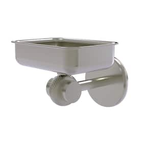 Satellite Orbit 2-Collection Wall Mounted Soap Dish with Twisted Accents in Satin Nickel