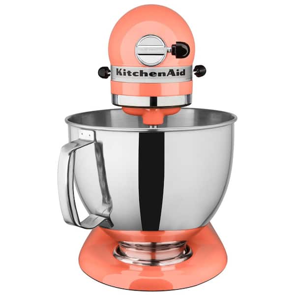 KitchenAid Artisan 5 qt. 10-Speed Bird of Paradise Stand Mixer With Flat  Beater, Wire Whip and Dough Hook Attachments KSM150PSPH - The Home Depot