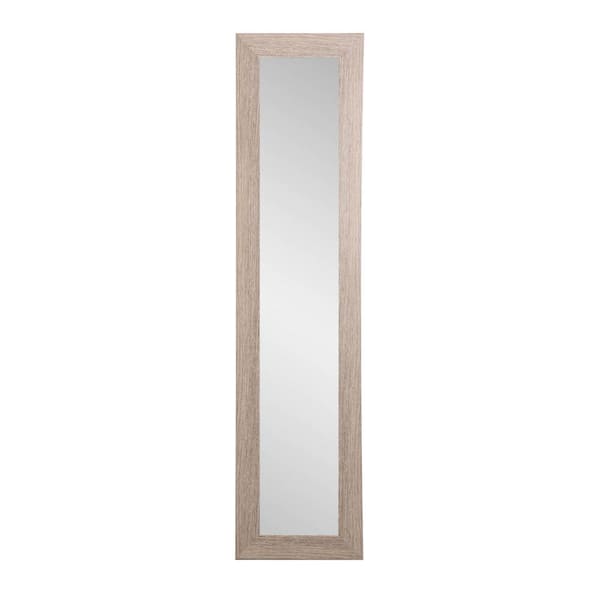 BrandtWorks 71 in. H X 16 in. W Rectangle Classic Taupe Framed Mirror