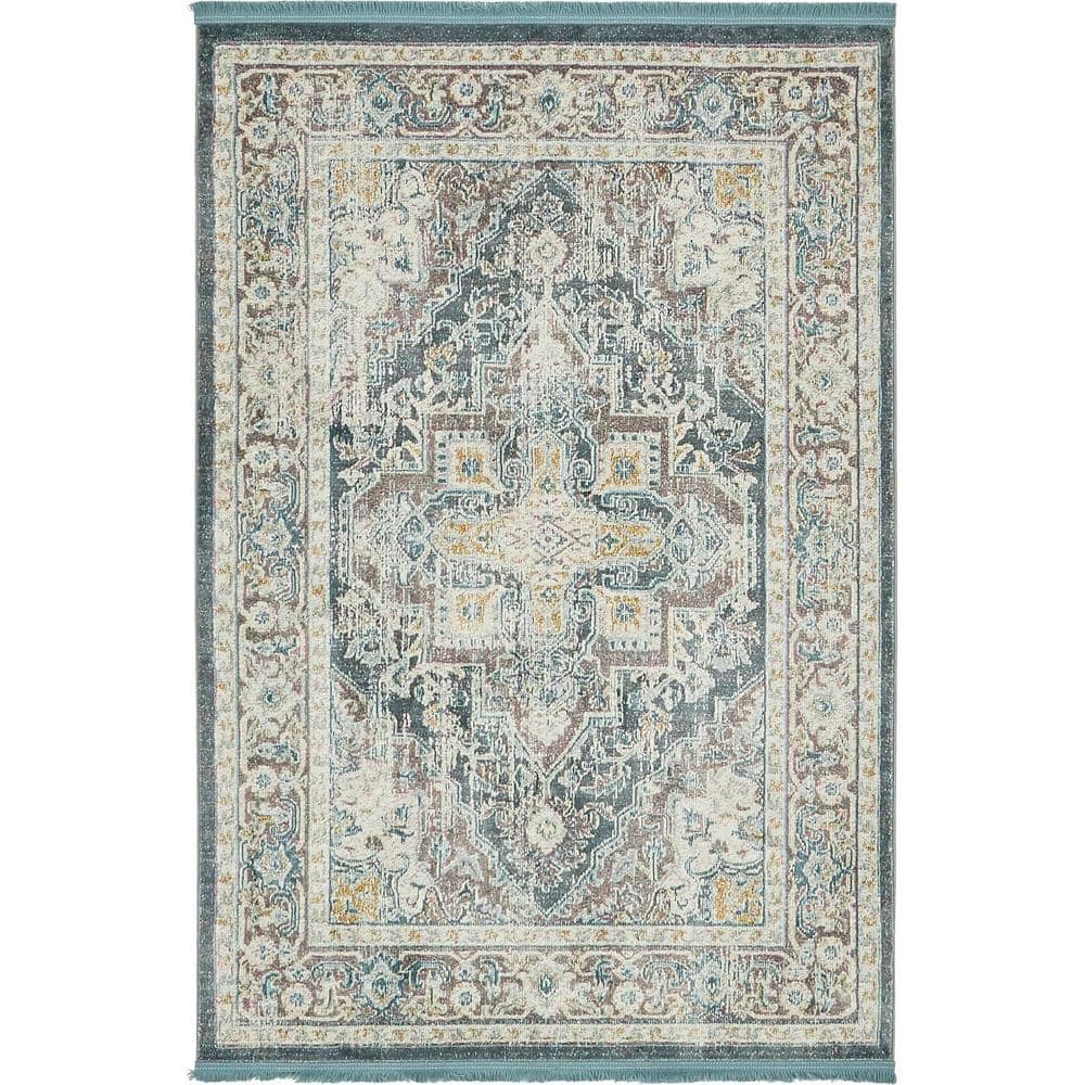 Unique Loom Baracoa Prado Blue 5' 5 x 8' 0 Area Rug 3139574