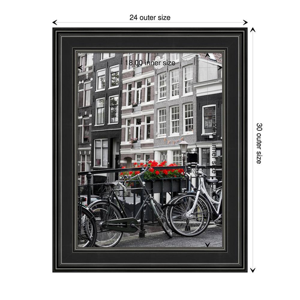 Ridge Black Classic Polystyrene Wall Picture Frame 18x24