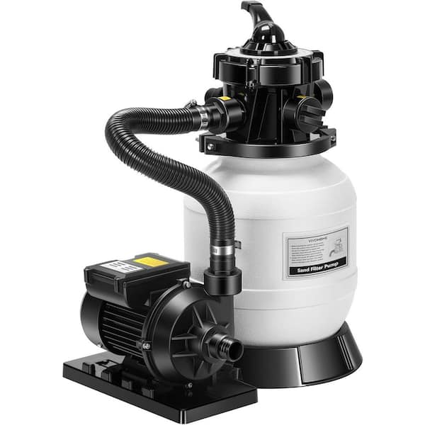 10 Inch 2087 GPH 100 sq. ft. 4600 Gal. Sand Filter Pump With Timer for Above Ground Pool