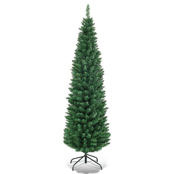 Costway Green 5 ft. Unlit Artificial Christmas Tree Auto-Spread
