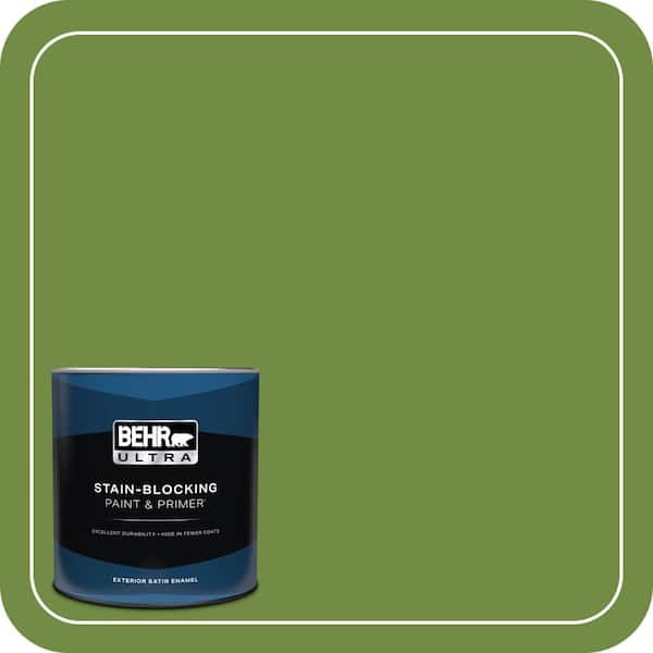 BEHR ULTRA 1 qt. #420D-6 Thyme Green Satin Enamel Exterior Paint & Primer