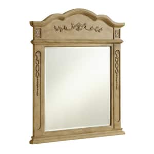Medium Irregular Antique Beige Contemporary Mirror (38 in. H x 32 in. W)