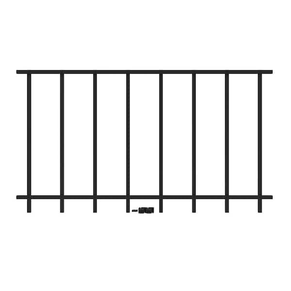Barrette Outdoor Living 19.5 in. x 35 in. Black Aluminum Puppy Picket Add-on Kit