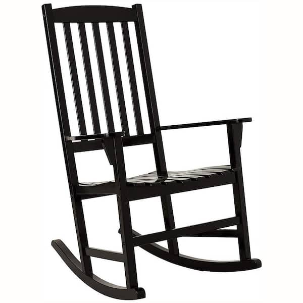 Cambridge Casual Alston Black Wood, Black Outdoor Rocking Chairs Set Of 2