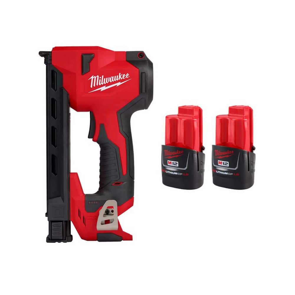 M12 12-Volt Lith-Ion Cordless Cable Stapler w/ 1.5 Ah Lithium-Ion Compact Battery Pack (2-Pack) price history on PriceWatchPro