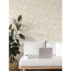 Cream Merriment Peel and Stick Wallpaper Sample
