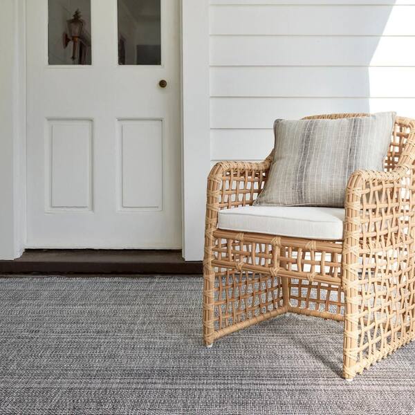Dash & Albert Veranda Handwoven Performance Rug - Overstock  Dash & Albert Handwoven Polypropylene Rug - Gray & Cream display picture 1