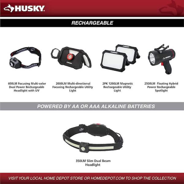 Husky 1200 Lumens LED Corded Handheld Work Light K40365 - The Home